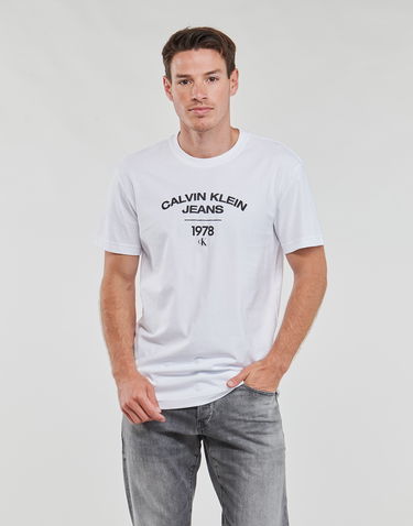 Тениска CALVIN KLEIN VARSITY CURVE LOGO T-SHIRT Тюркоазено | J30J324206-YAF, 1