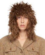 Anna Sui Shaggy Curly Faux Fur Aviator Hat