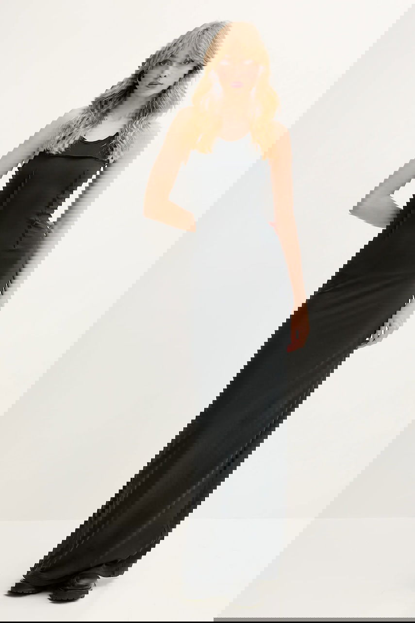 Pокля Maison Margiela MM6 Maison Margiela Cotton Fitted Maxi Dress Черно | S62DG0048.M20108.899, 0