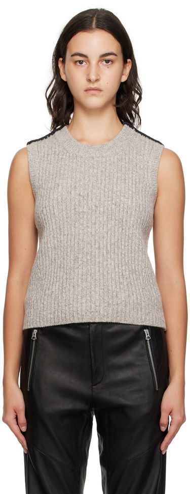 Пуловер rag & bone Ingrid Knit Vest Сиво | WAS23F044FS44, 0
