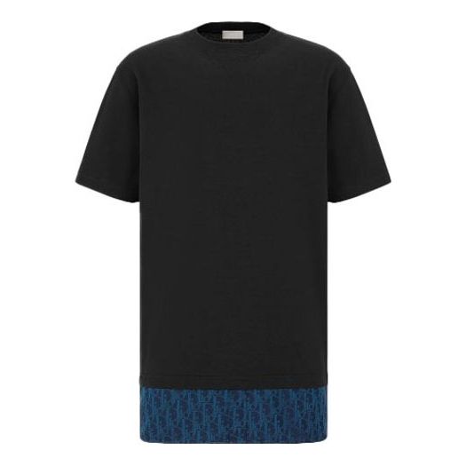 Тениска Dior Dior Oblique T-Shirt Черно | 113J632A0677-C585, 0