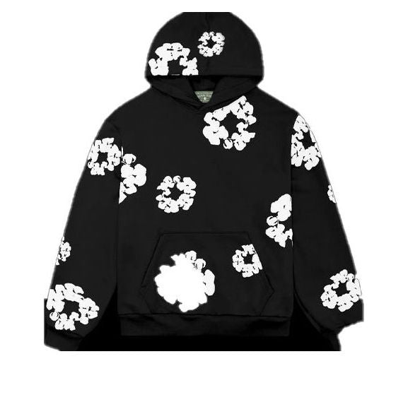 Суитчър Denim Tears Denim Tears Wreath Print Hoodie Черно | 301-010-30