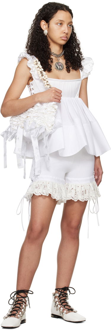 Потник Chopova Lowena Ruffle Trim Tank Top Бяло | 2216, 3
