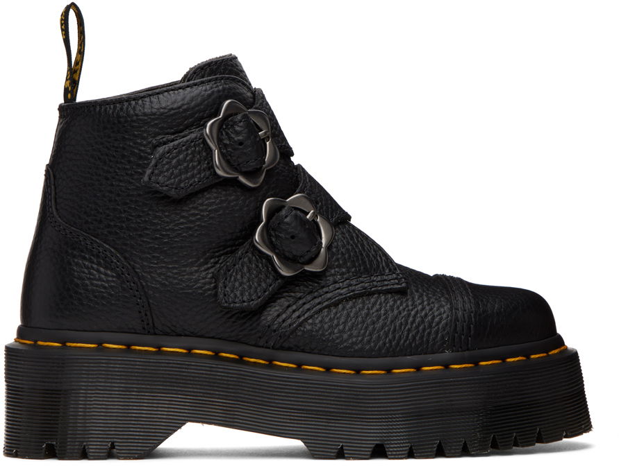 Кецове и обувки Dr. Martens Devon Flower Buckle Platform Черно | 27642001, 0