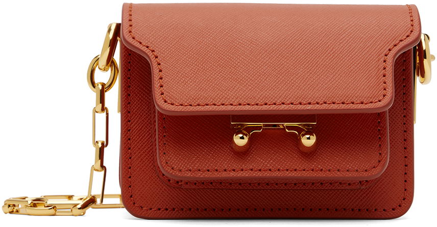 Чанта през рамо Marni Trunk Nano Chain Bag Червено | SBMP0085U0 LV520, 0