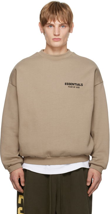 Пуловер Fear of God Fear of God ESSENTIALS Fleece Crewneck Sweatshirt Бежово | 192HO246267F, 0