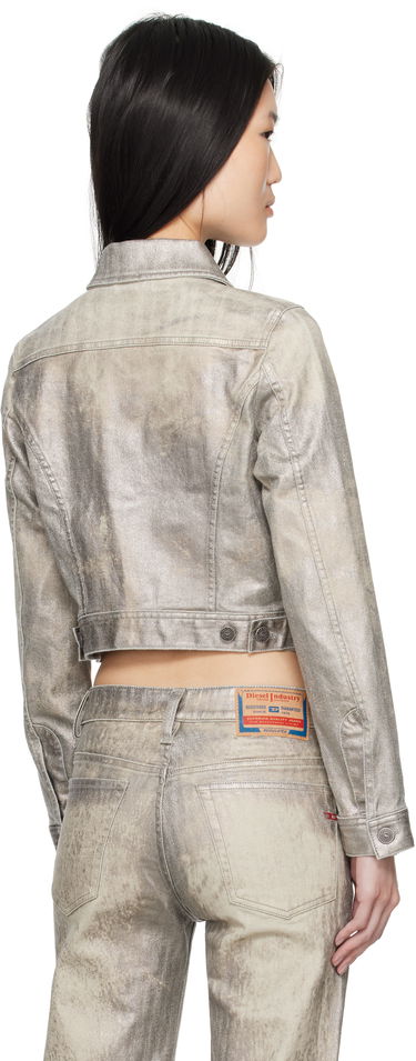 Дънки Diesel Metallic Denim Crop Jacket Металик | A14796 0CBCZ DE-SLIMMY-S1 VESTE, 2