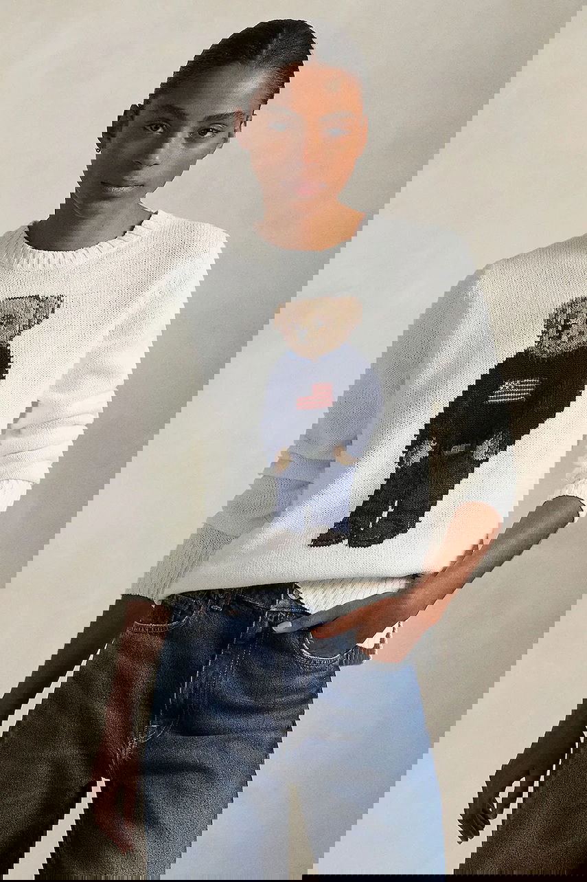 Пуловер Polo by Ralph Lauren Polo Bear Crew Neck Sweater Бяло | 211978359, 0