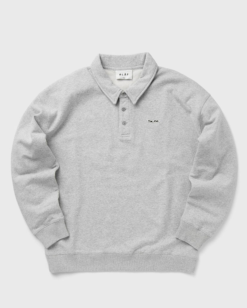 Поло тениска ØLÅF OVERSIZED POLO Сиво | M180213-HTR-GREY