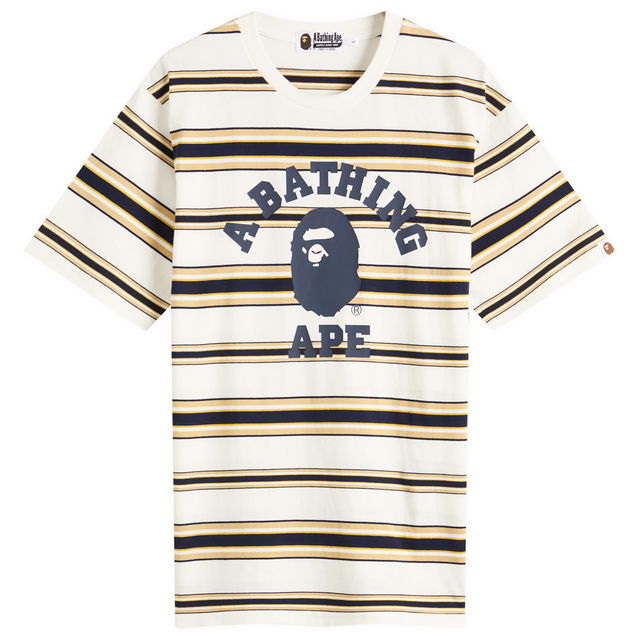 A Bathing Ape College Stripe Tee