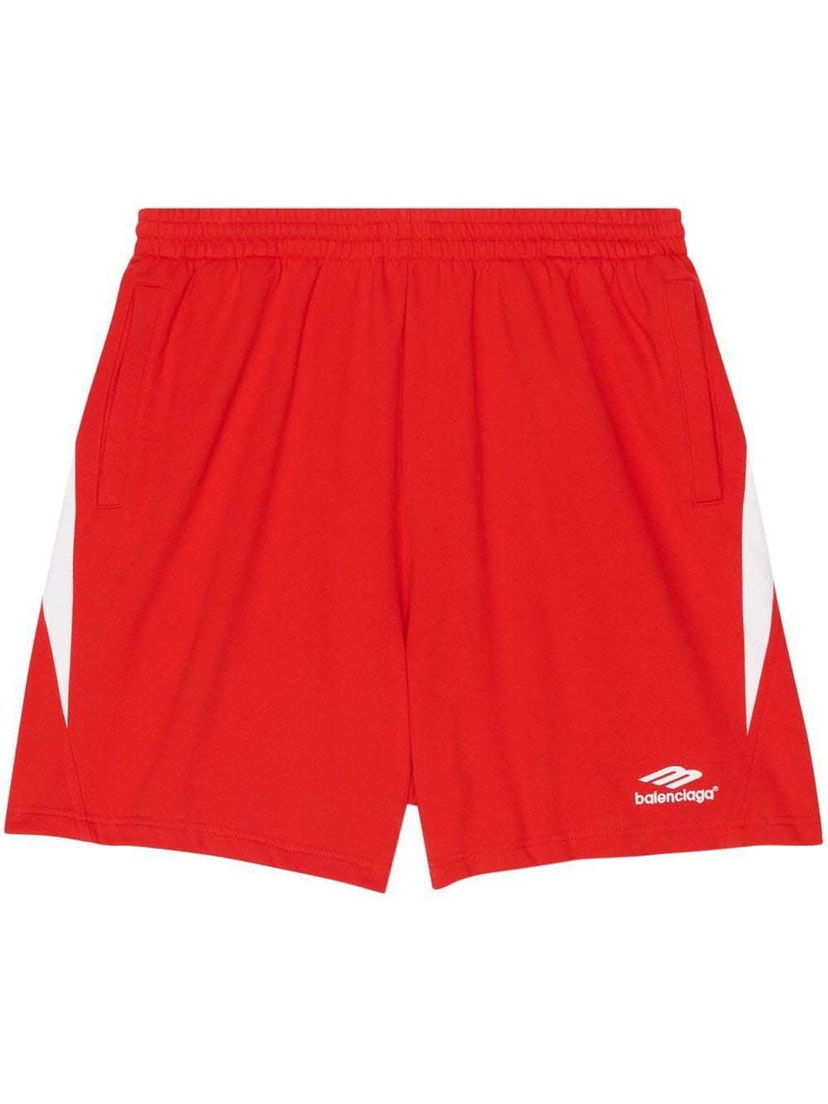 Къси панталони Balenciaga Logo Sweatshorts Червено | 697991TMVA66174