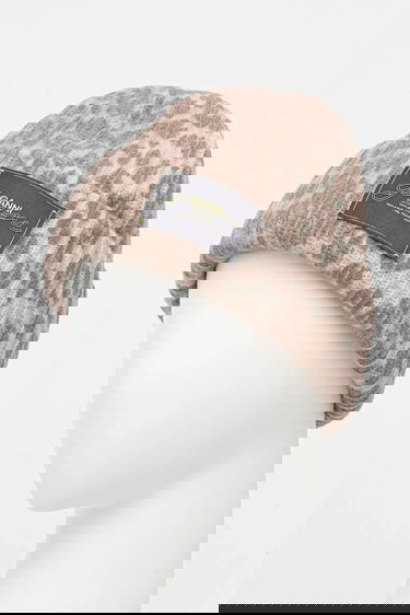 Шапка GANNI Graphic Wool Mix Printed Leopard Beanie Многоцветен | A6658, 1