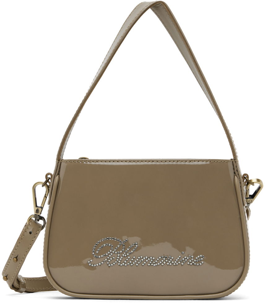 Дамска чанта Blumarine Small Rhinestone Shoulder Bag Бежово | P344W002A, 0