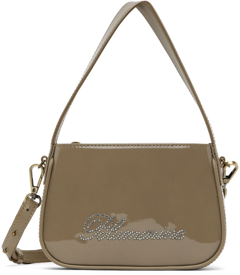 Дамска чанта Blumarine Small Rhinestone Shoulder Bag Бежово | P344W002A