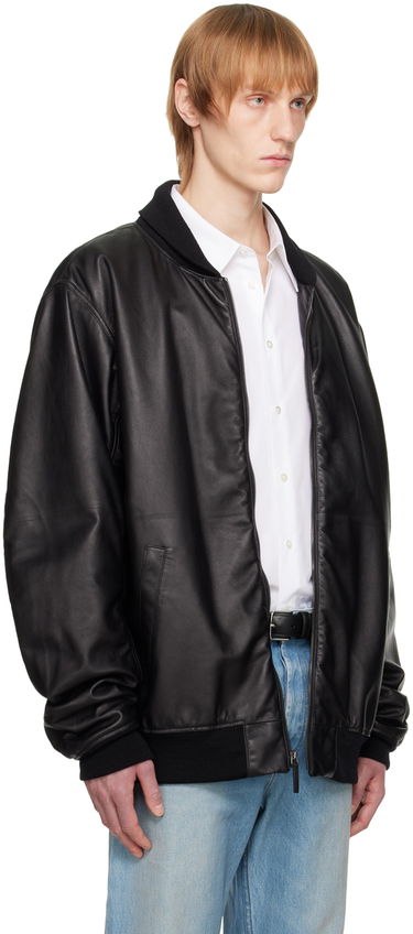 Яке бомбър The Row Leather Bomber Jacket Черно | 491-L229, 1
