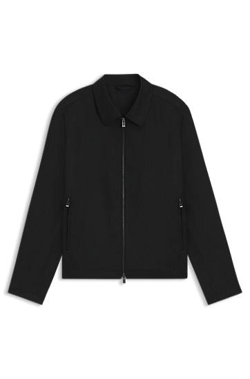 Яке BOSS Slim-Fit Virgin-Wool Serge Jacket Черно | 50545898, 0