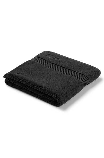 Домашен декор BOSS Aegean-cotton bath mat with tonal logo Черно | -1013286