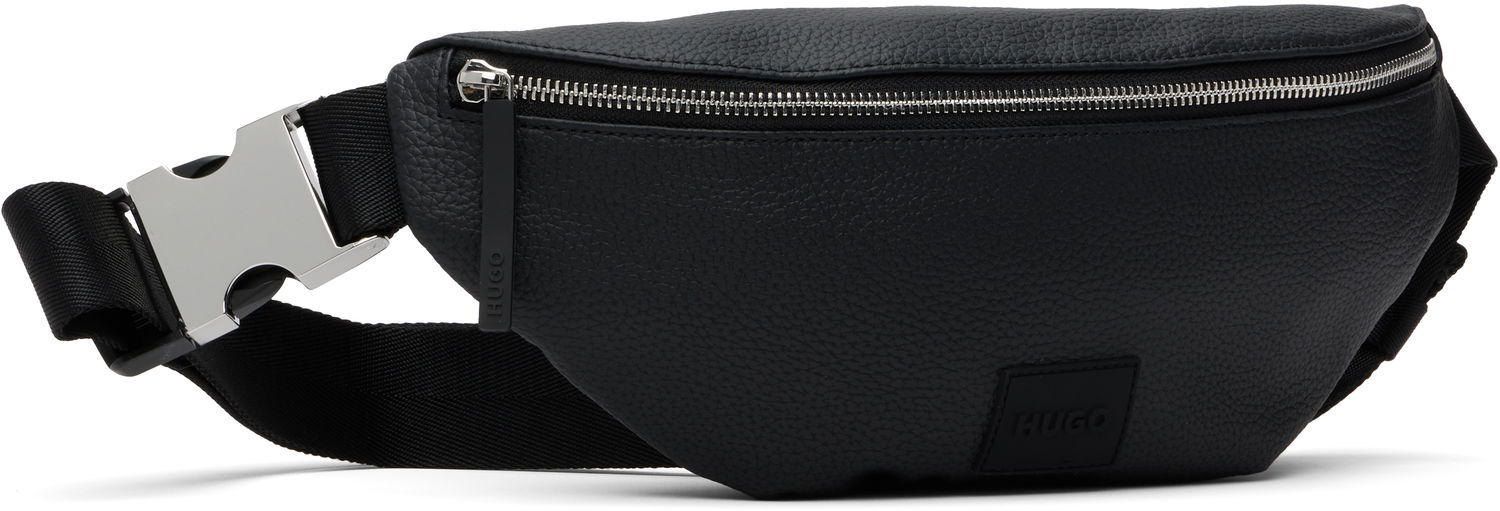 Чанта за кръста BOSS Black Leather Belt Bag Черно | 50535679, 1