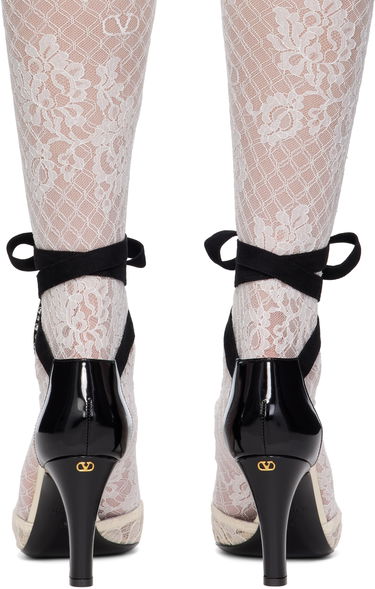 Кецове и обувки Valentino Valentino Garavani Foliefoliage Lace Heels Бяло | 6W0S0LT5HTZ, 1