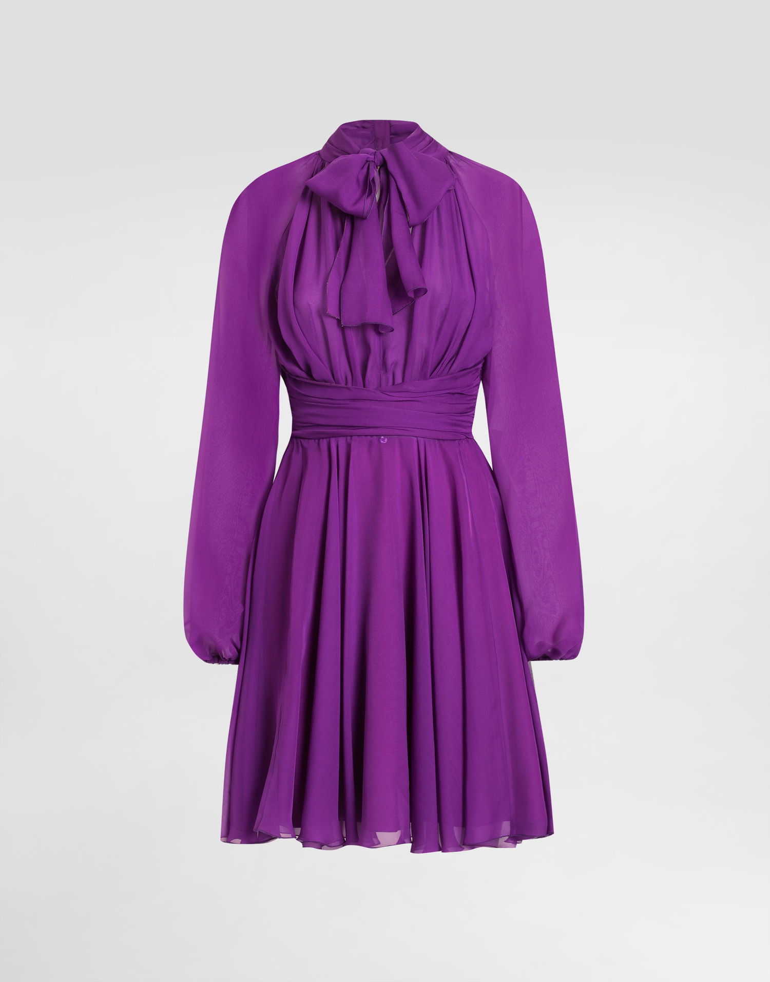 Pокля Dolce & Gabbana Dolce & Gabbana Draped Chiffon Mini Dress Лилаво | F60AXTFU1ATF0571, 0