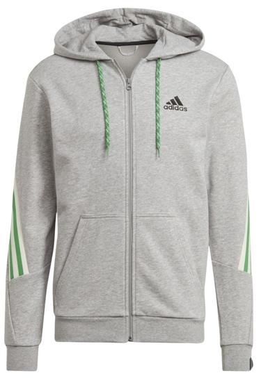 Суитчър adidas Originals 3 Stripes Full-Zip Hoodie Сиво | gm6897, 0