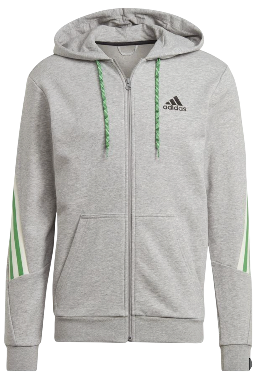 Суитчър adidas Originals 3 Stripes Full-Zip Hoodie Сиво | gm6897