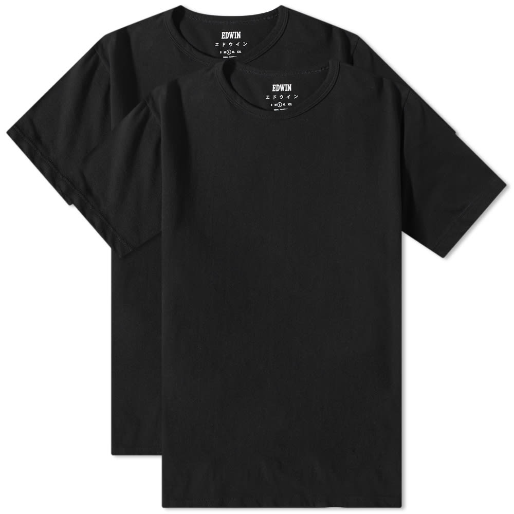 Тениска EDWIN Double Pack Tee Черно | I024965-89EN, 0