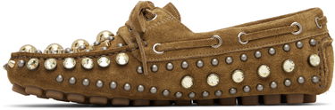 Кецове и обувки Valentino Valentino Garavani Mixed Studs Boat Shoes Кафяво | 7W2S0MQ2REW, 2