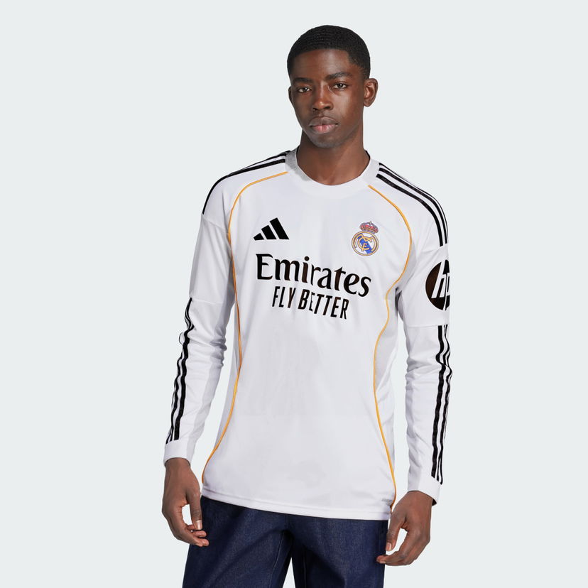 Фланелка adidas Performance Real Madrid 25/26 Home Long Sleeve Jersey Бяло | JN8884