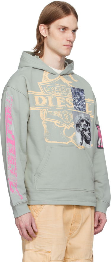 Суитчър Diesel S-Baxt-Hood-R1 Graphic Hoodie Зелено | A16171-0BMBJ-9DU, 1