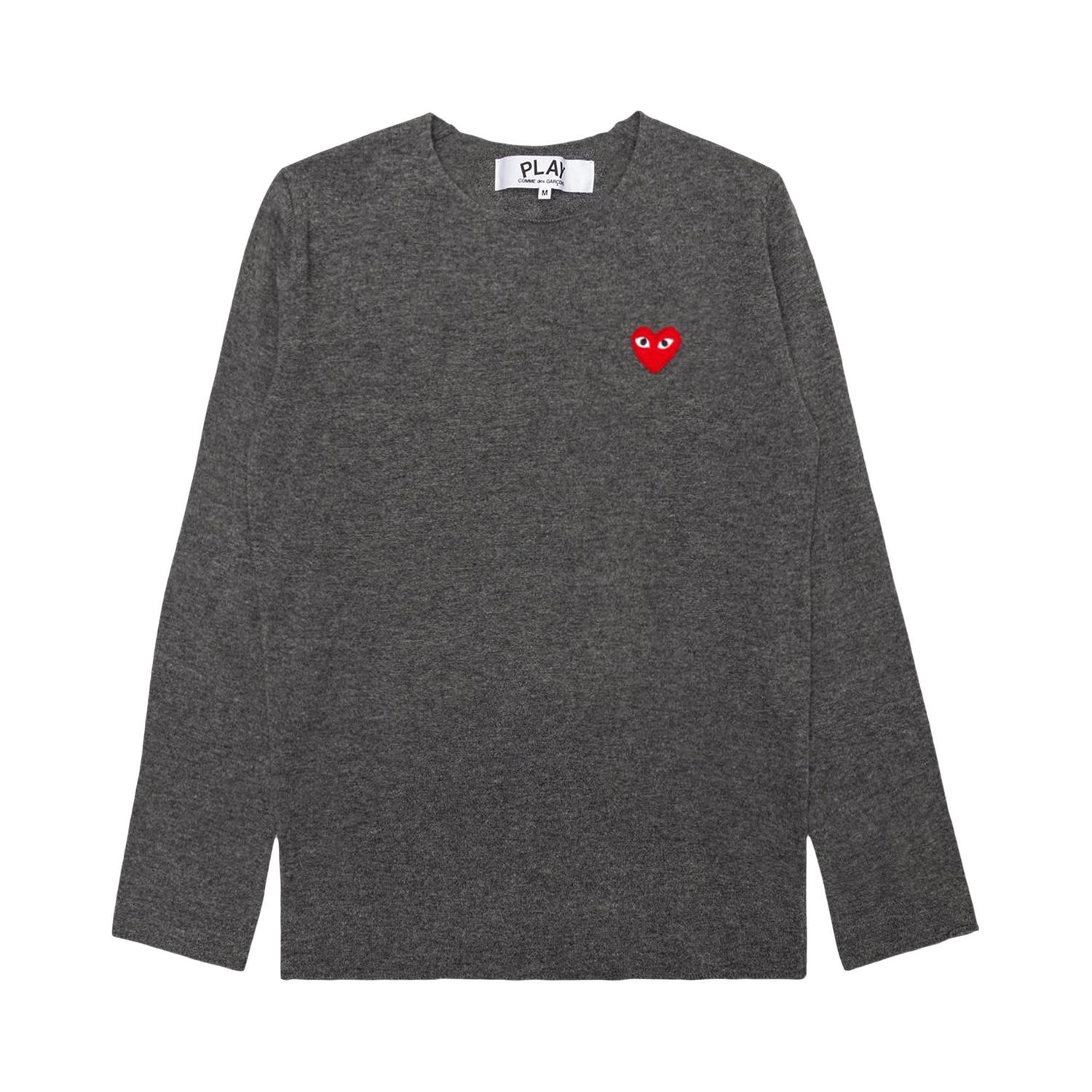 Пуловер Comme des Garçons PLAY Red Heart Crewneck Сиво | AZ N068 051 3, 1