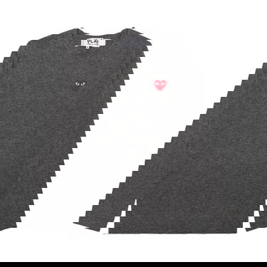 Пуловер Comme des Garçons PLAY Red Heart Crewneck Сиво | AZ N068 051 3, 1