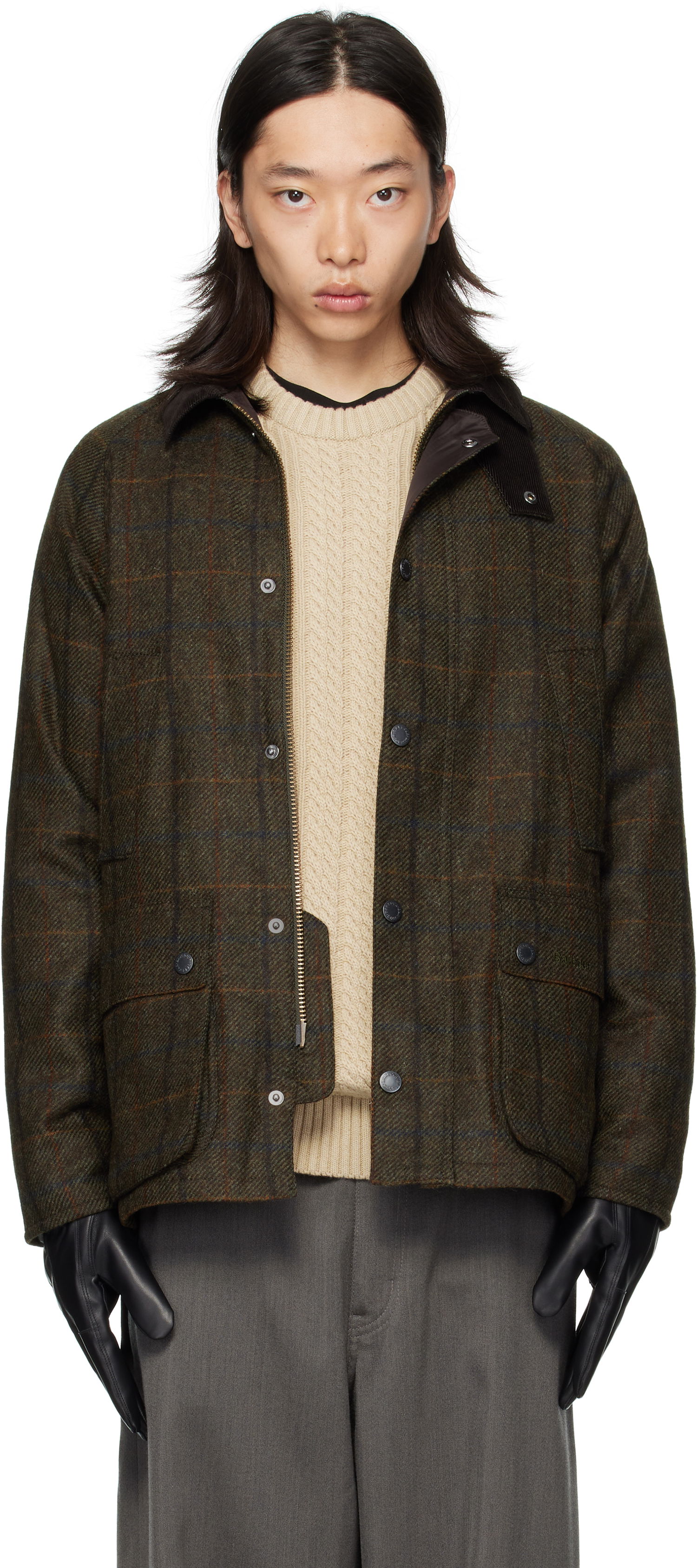 Яке Barbour Barbour Bedale Check Wool Jacket Зелено | MWO0288OL91, 0