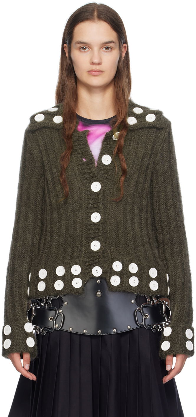 Пуловер Chopova Lowena Chopova Lowena Button Embellished Cardigan Зелено | 5191