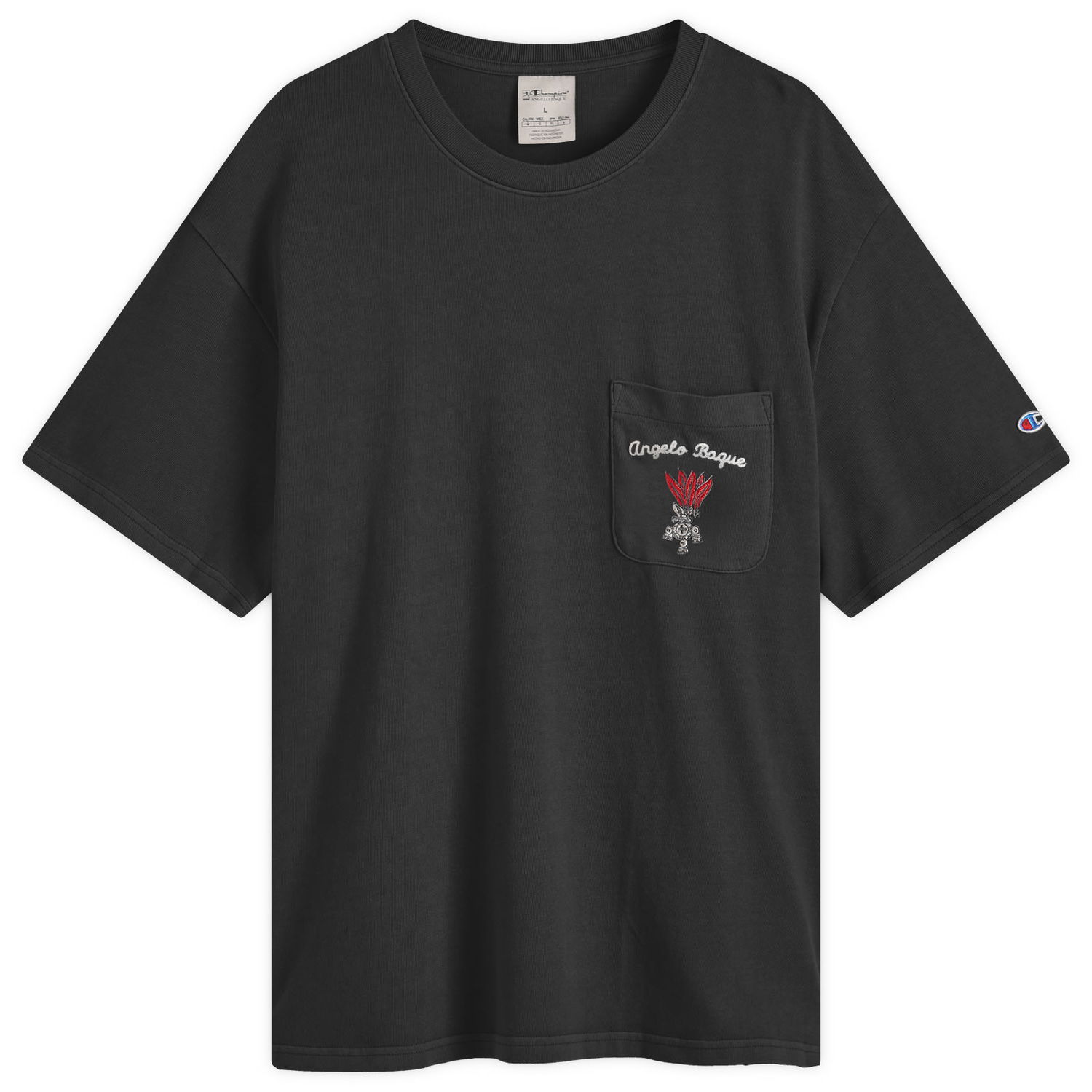 Тениска Champion Graphic Pocket T-Shirt Черно | GP205099-XAQDG, 0