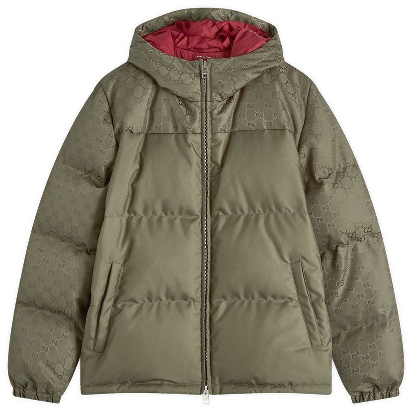 Пухо яке Gucci Jacquard Down Jacket Зелено | 794823-Z8BTB-3364