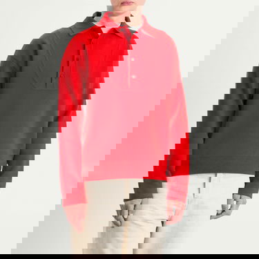 Поло тениска Jacquemus Jacquemus Knitted Polo, Size Large Червено | 25HSWM00609AK00276-470, 2