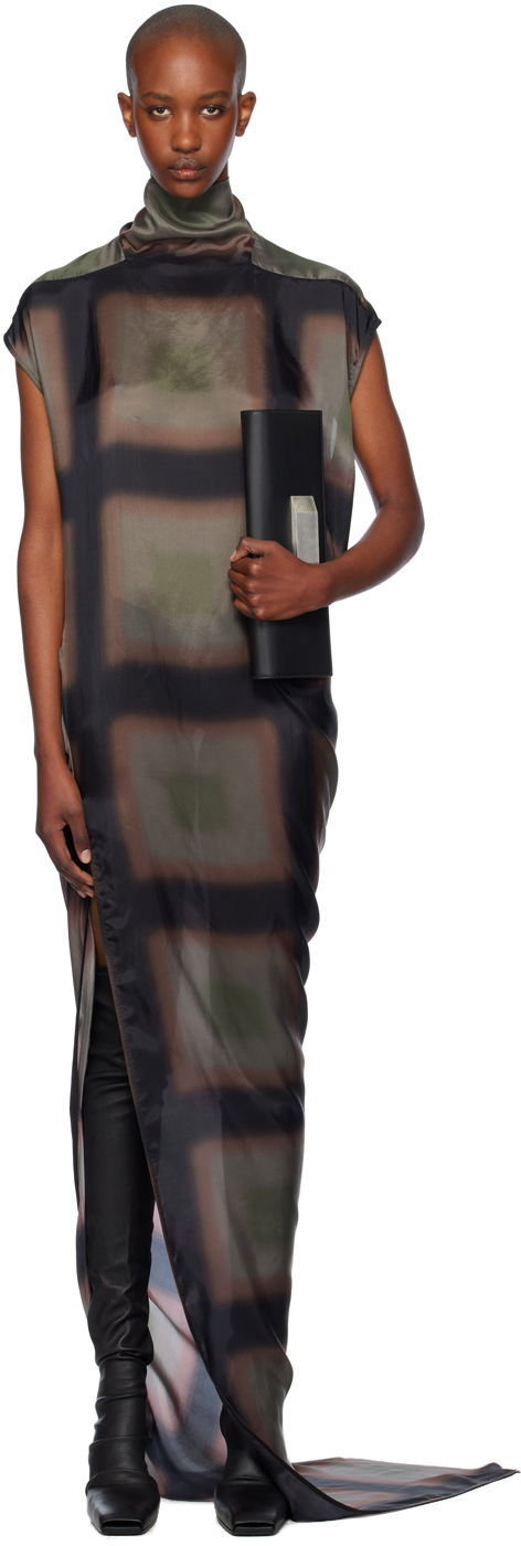 Pокля Rick Owens Porterville Edfu T Maxi Dress Кафяво | RP02D3503 JP1, 0