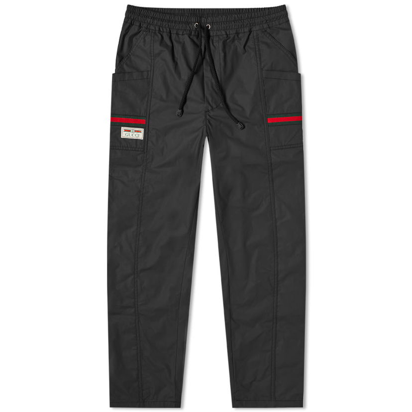 Карго панталони Gucci GRG Stripe Vintage Tech Pants Черно | 604171-XDBCH-1043