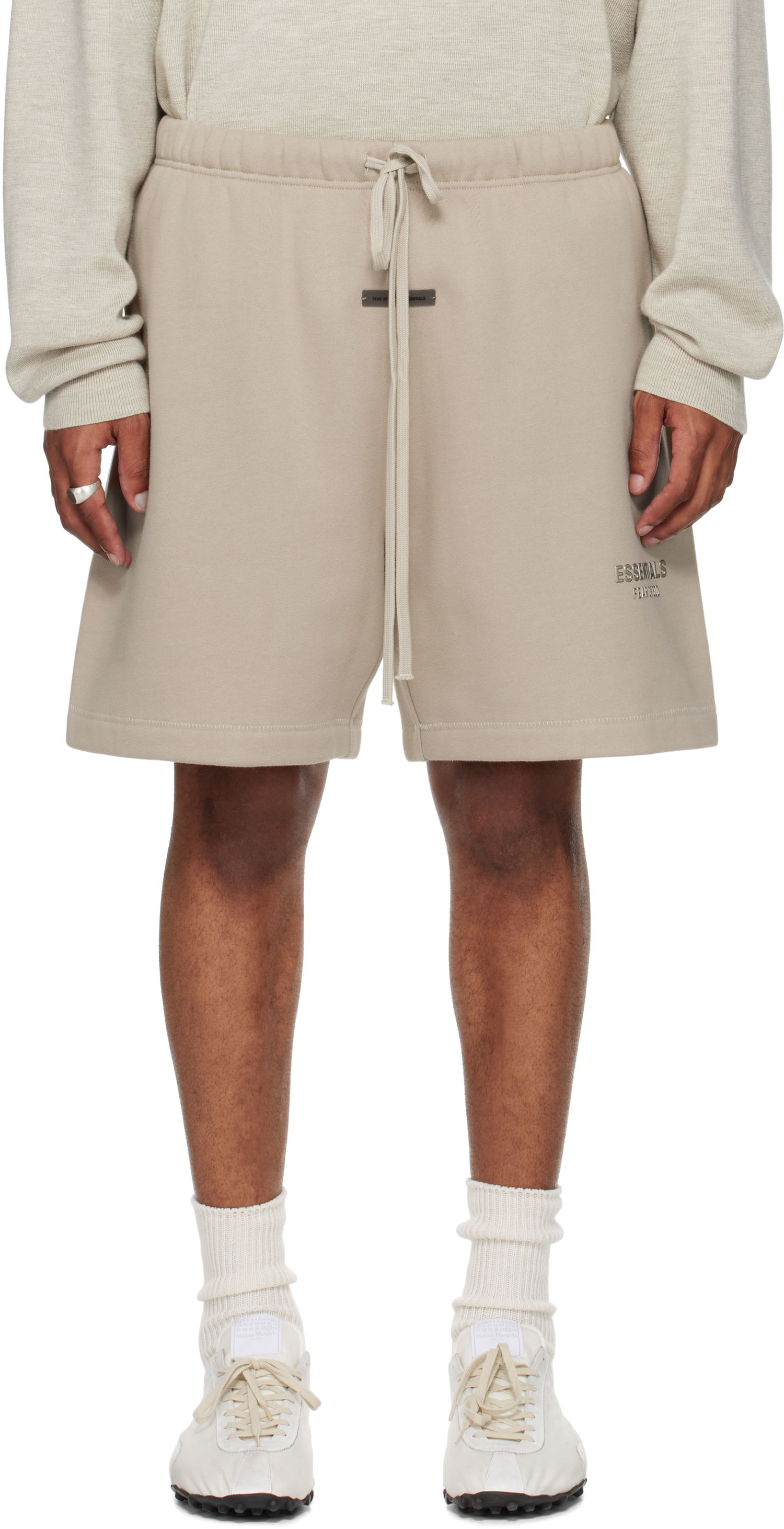 Къси панталони Fear of God ESSENTIALS Fleece Soccer Shorts Бежово | 160SP252001F, 0