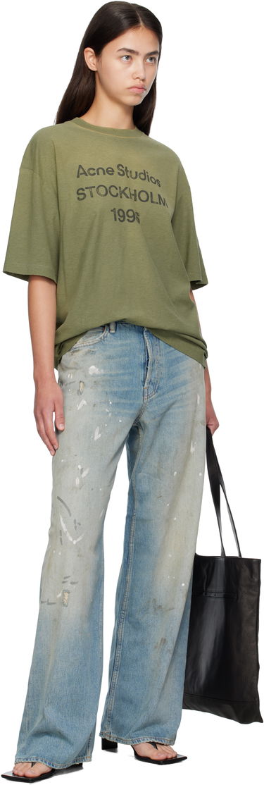 Дънки Acne Studios Acne Studios 1981 U Paint Splatter Jeans Синьо | C00096-, 3
