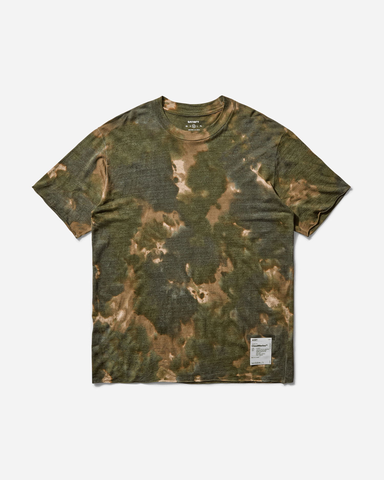Тениска Satisfy CloudMerino Batik T-Shirt Зелено | 11047 BMO, 1