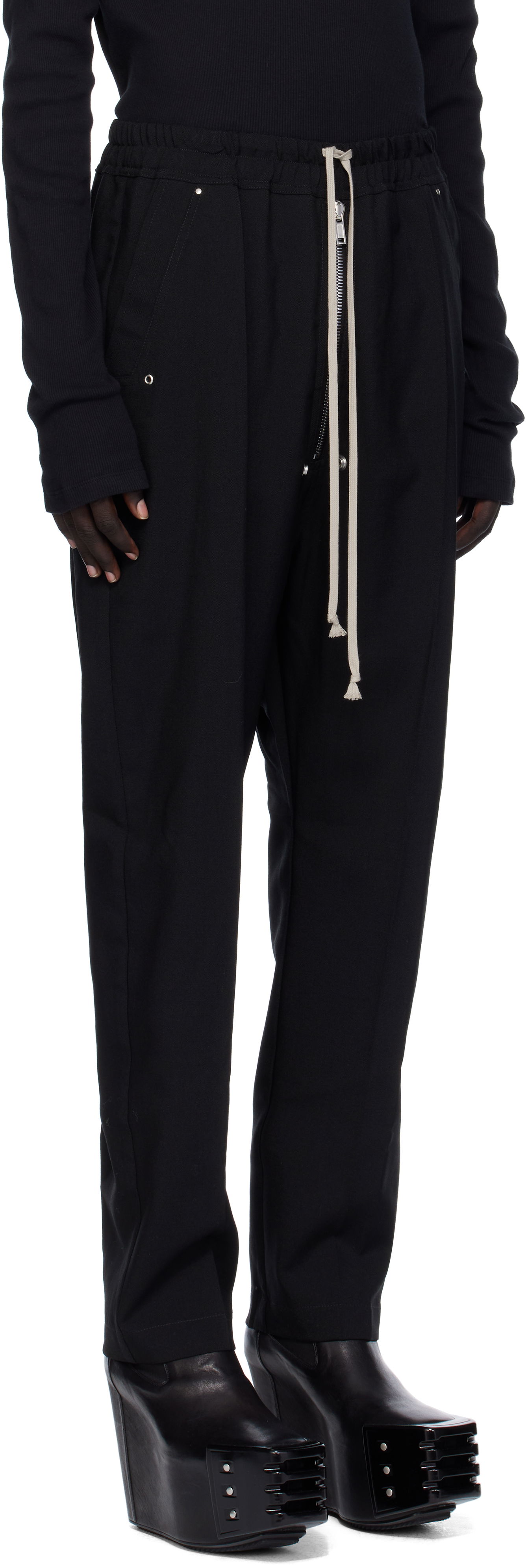 Панталони Rick Owens Rick Owens Concordians Bela Trousers Черно | RU02E1361 WGP, 1