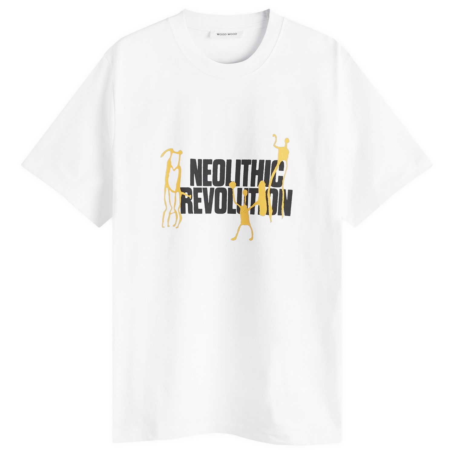Тениска WOOD WOOD Bobby Neolithic T-Shirt White Бяло | 30250233-0001, 0