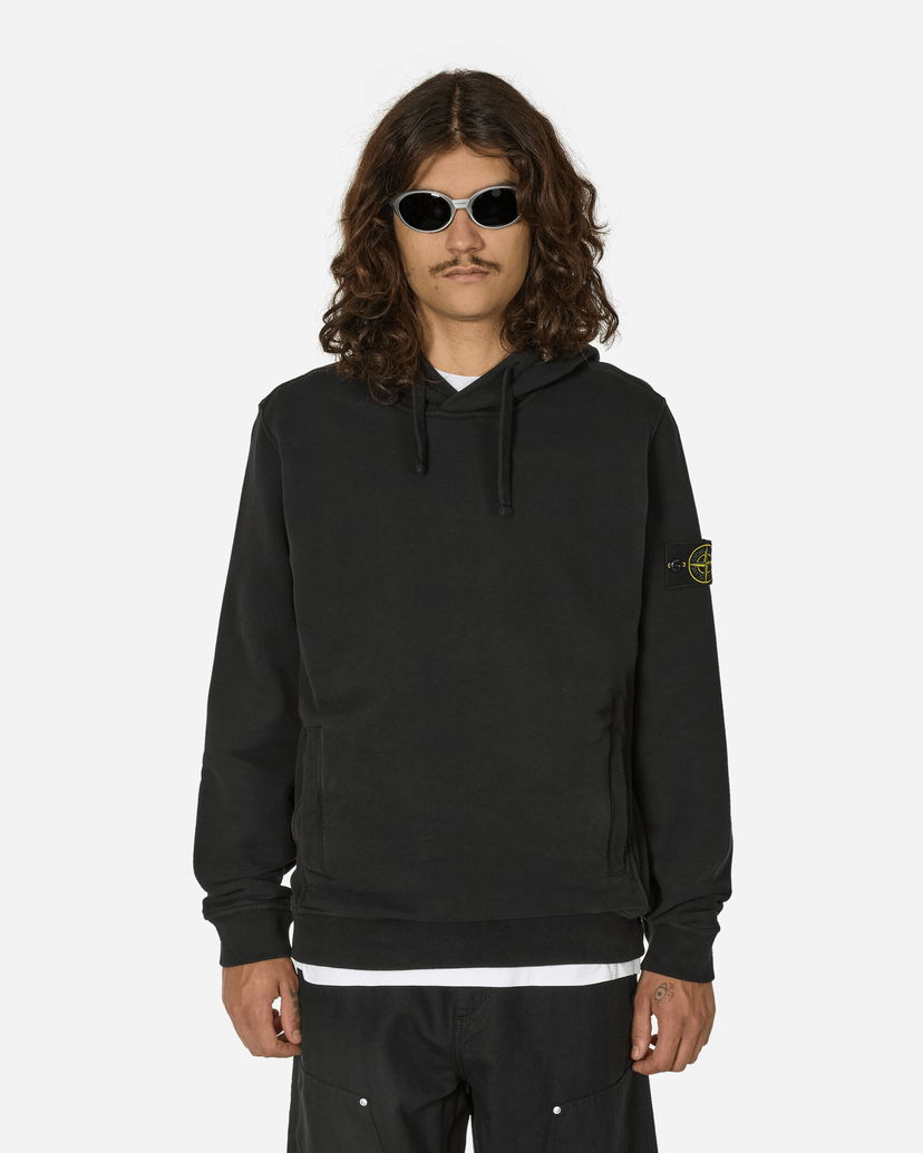 Суитчър Stone Island Garment Dyed Hooded Sweatshirt Black Черно | 811560820 V0029