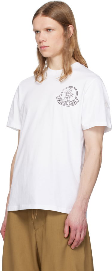 Тениска Moncler Moncler Archivio Creativo T-Shirt Бяло | K10918C0005689AJS, 3