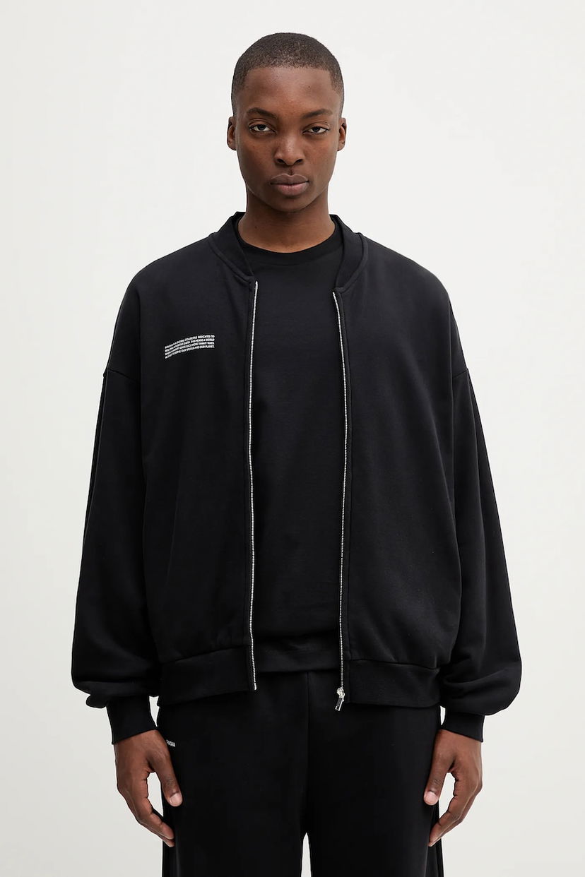 Яке бомбър PANGAIA Midweight Bomber Jacket Черно | 10002360