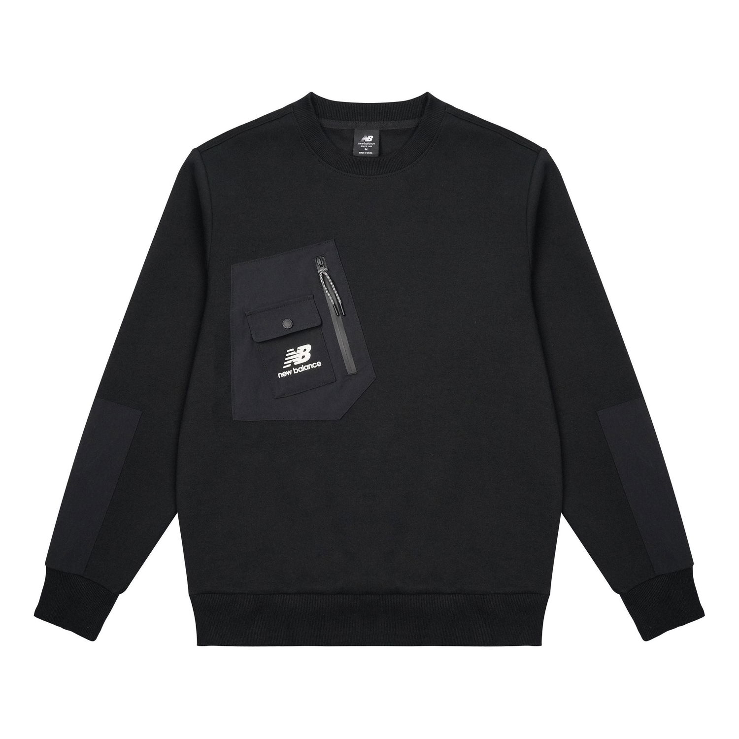 Пуловер New Balance Pocket Splicing Knit Pullover Черно | AMT13378-BK, 0
