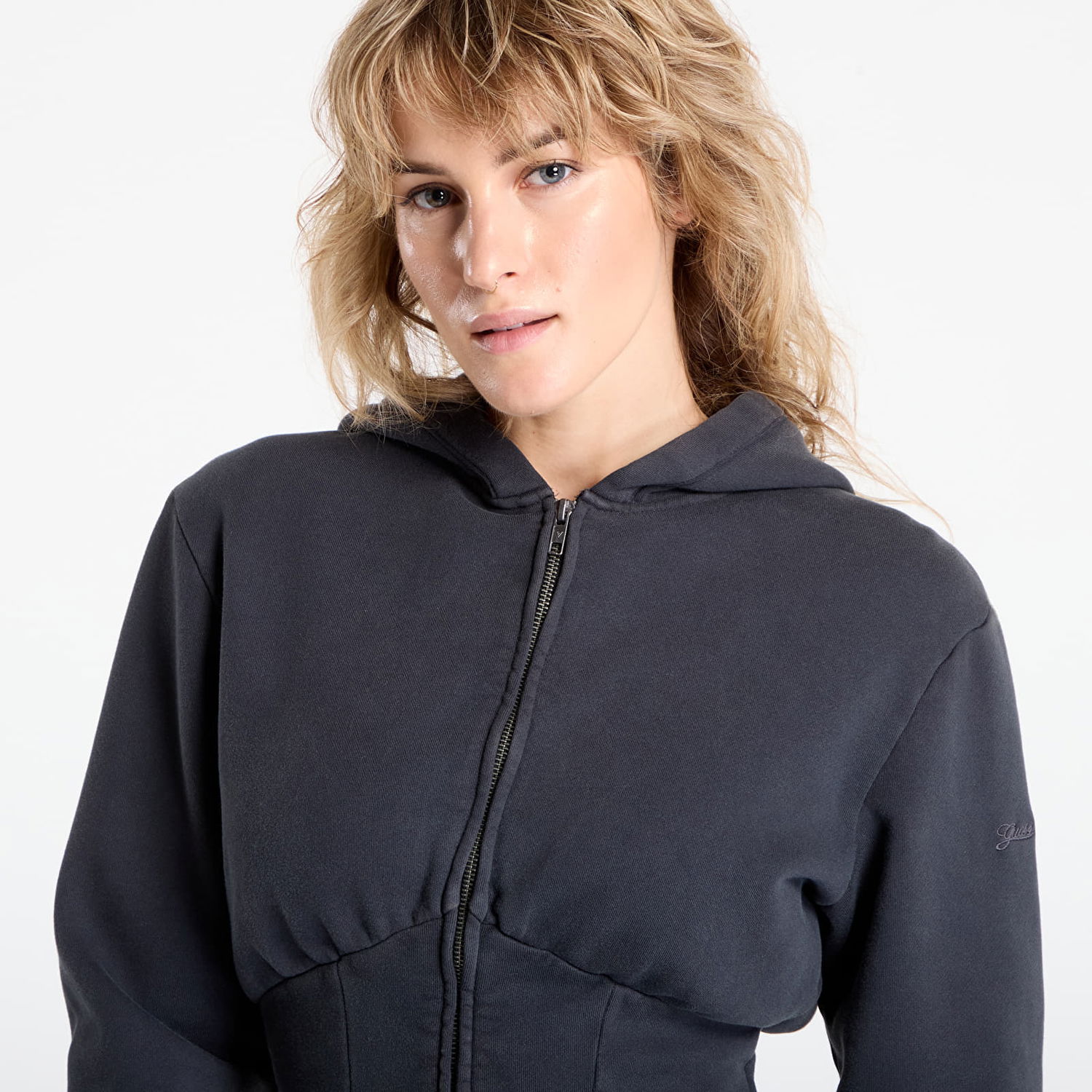 Суитчър GUESS Guess Originals Corset Hoodie Черно | W5BQ29K4110-JTMU, 1