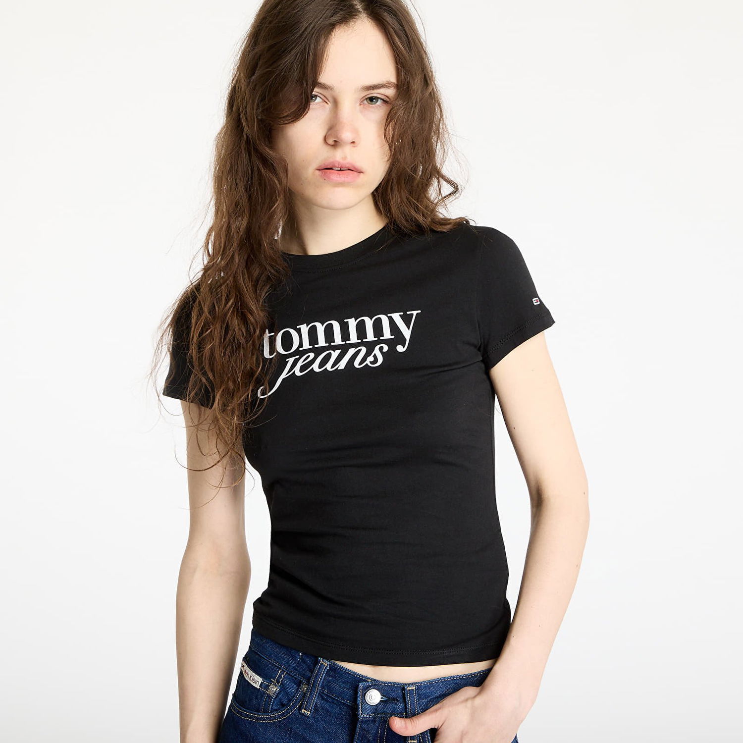 Тениска Tommy Hilfiger Tommy Jeans Slim Essential T-Shirt Черно | DW0DW19447 BDS, 1